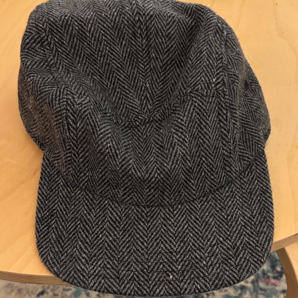 Gray Storied Hats Herringbone Wool Cap